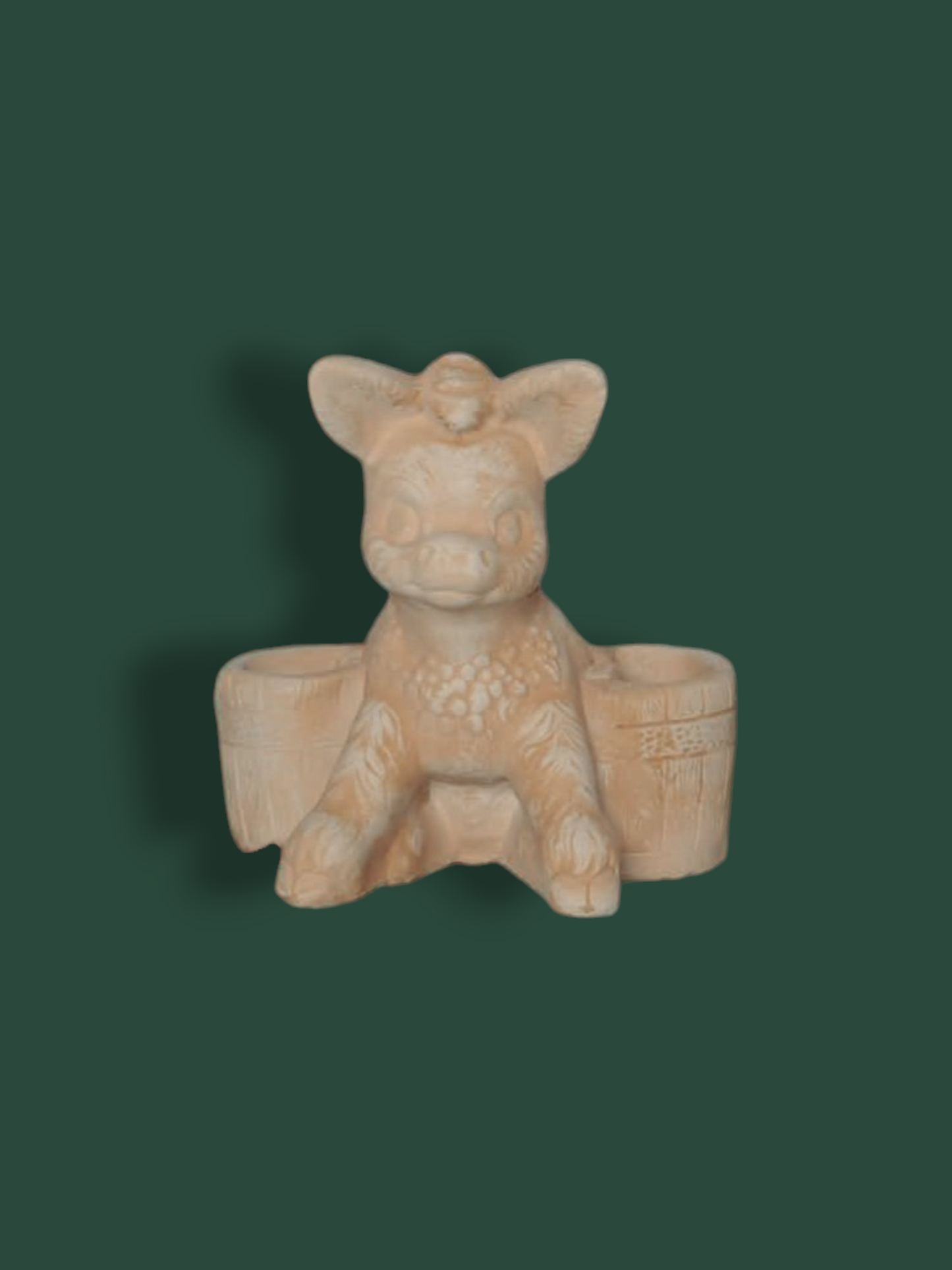 Statua Asinello con cestini in cemento 40 cm