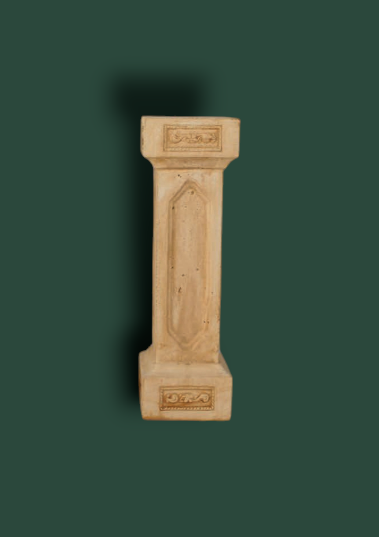 Colonna Terminale decorata in cemento da giardino 93cm