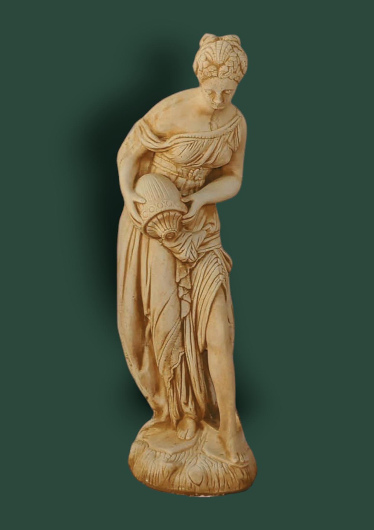 Statua Cubana in cemento da giardino 83cm