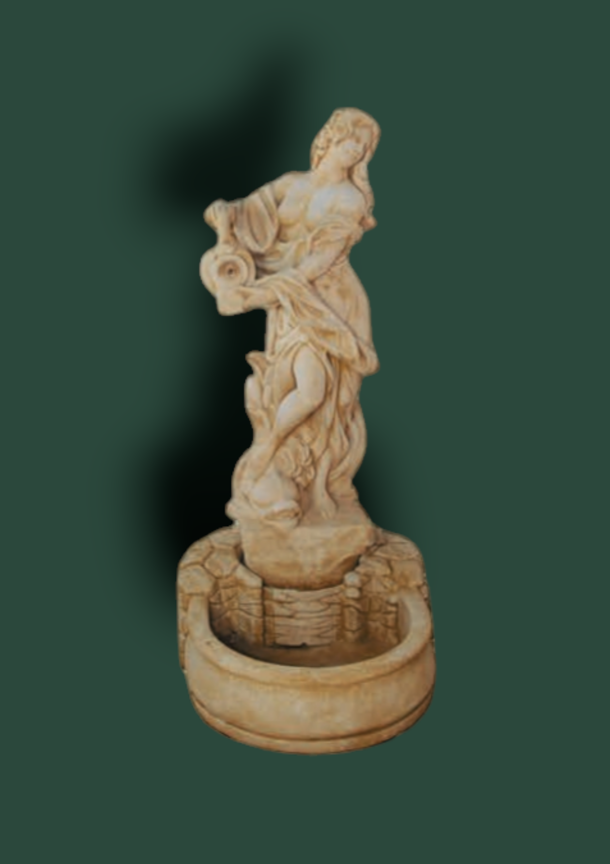 Fontana Laghetto Ninfa in cemento da giardino 180cm
