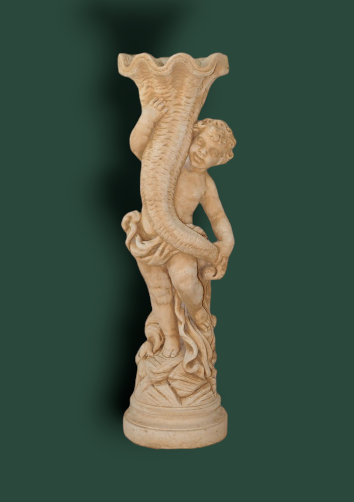 Putto Creso in cemento da giardino 100cm