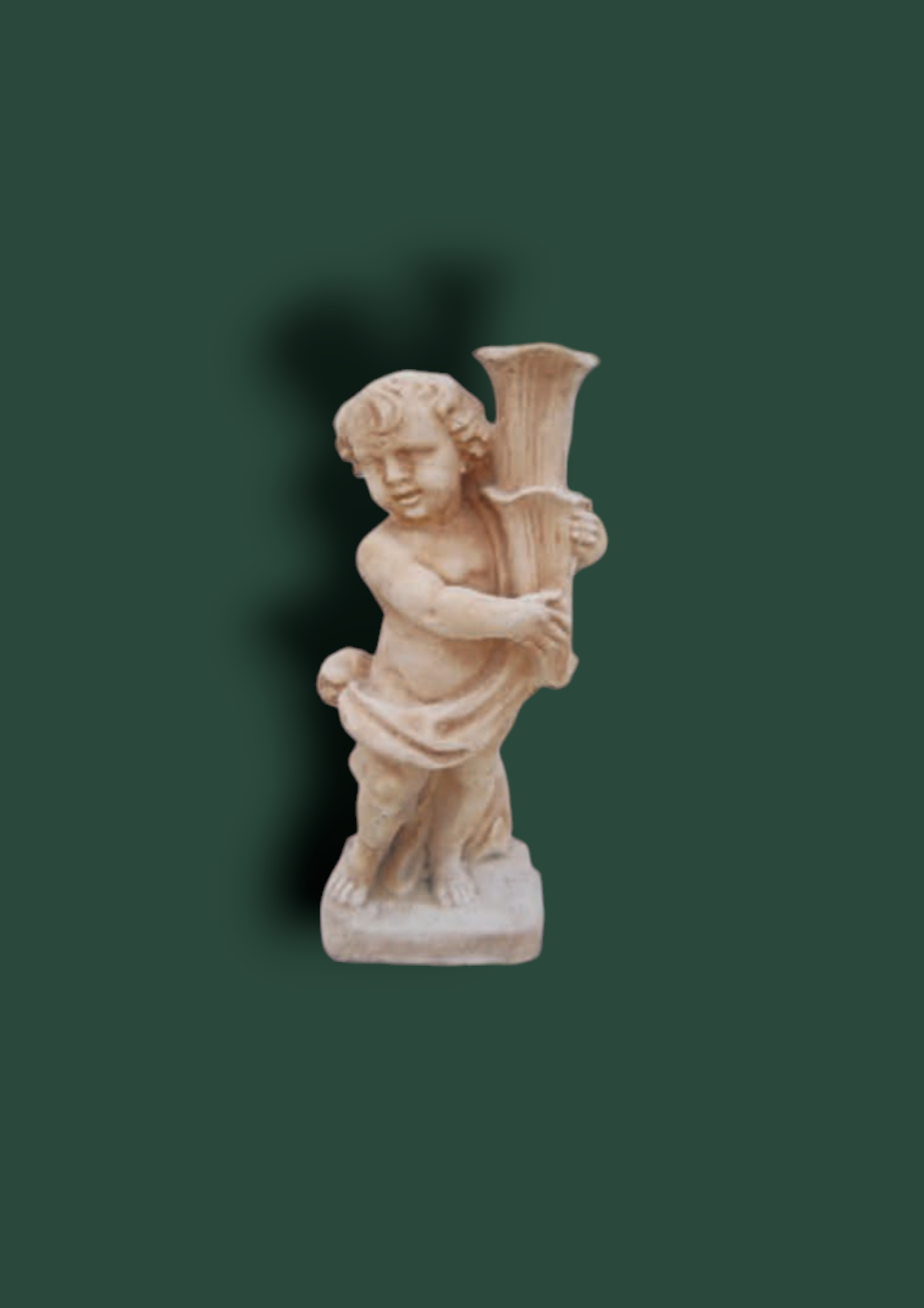 Putti portalampada in cemento da giardino 80cm