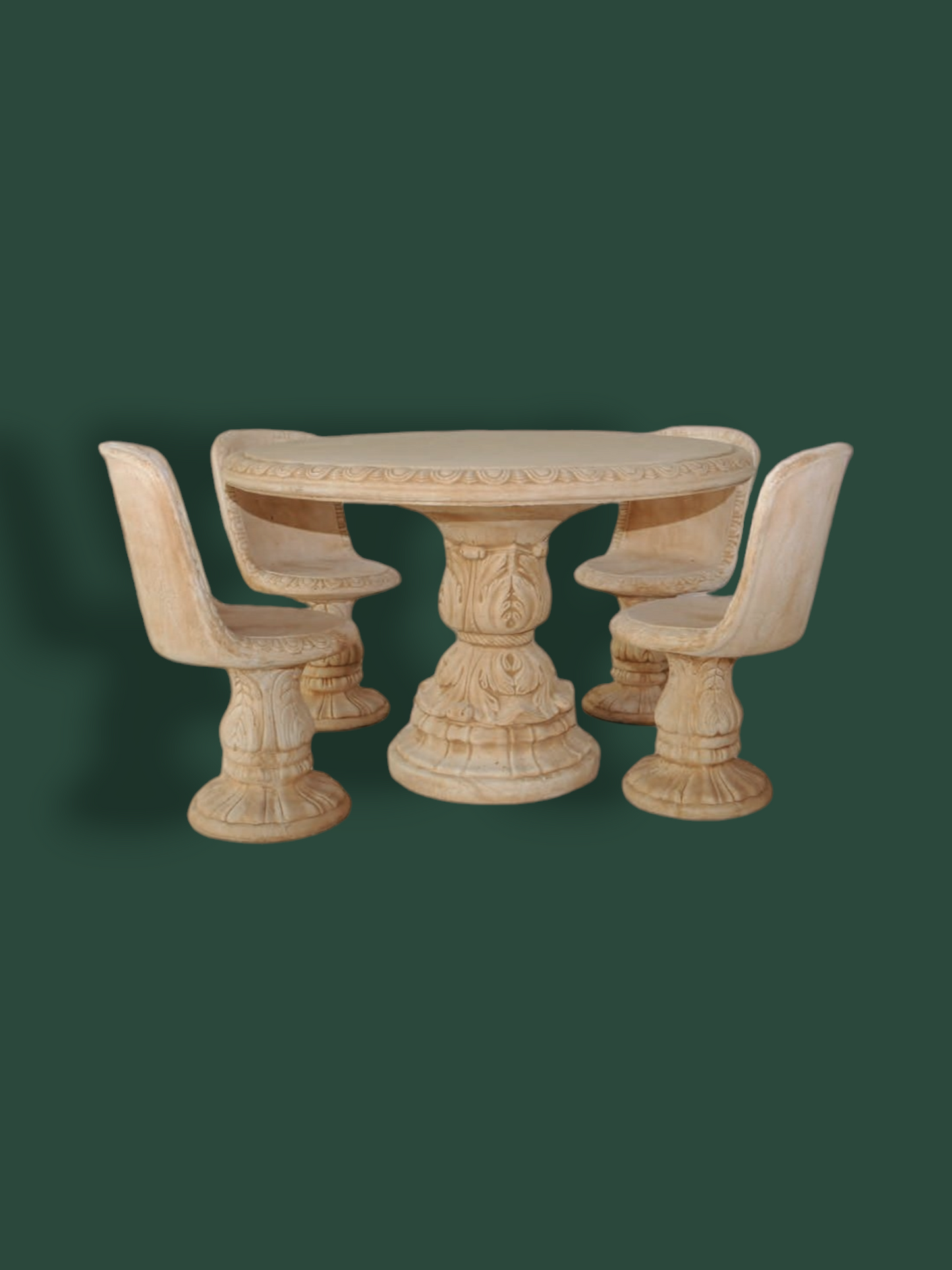 Set tavolo con sedie in cemento – arredo da giardino