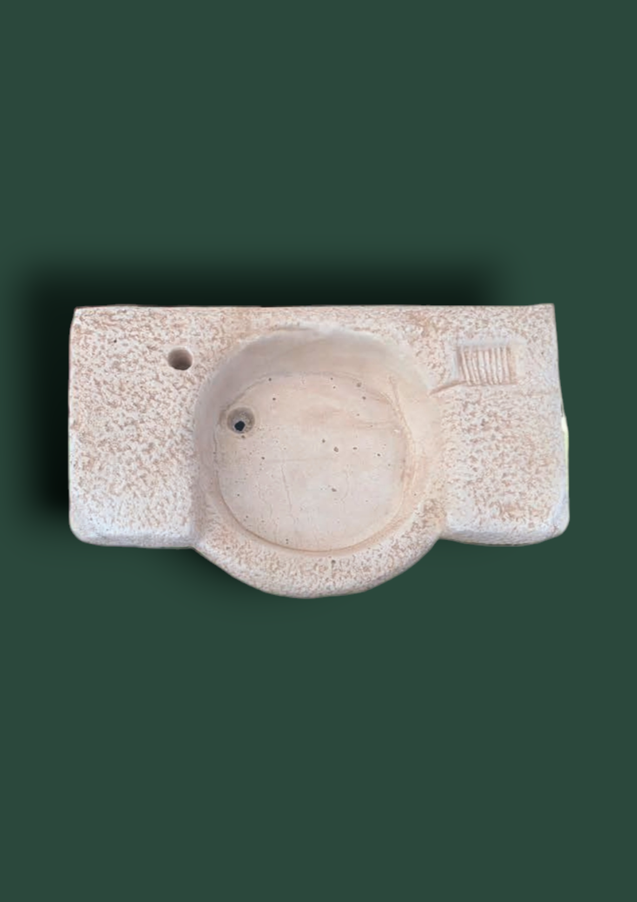 Vasca lavabo Tronco in cemento da giardino