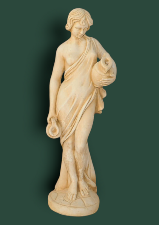 Statua Acquaiola in cemento da giardino 90cm
