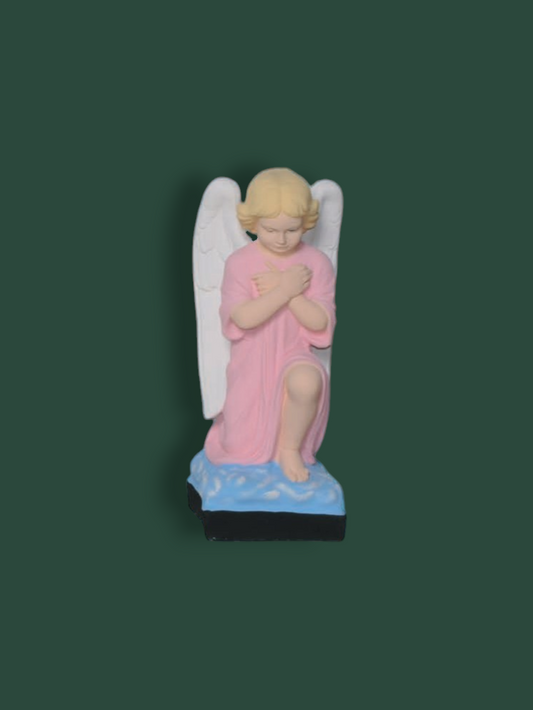 Statua Sacra Angelo in ginocchio in cemento 55 cm