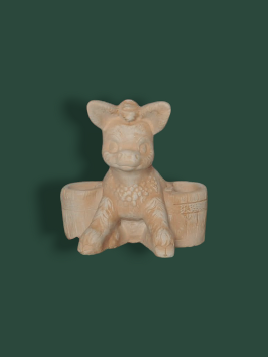 Statua Asinello con cestini in cemento 40 cm