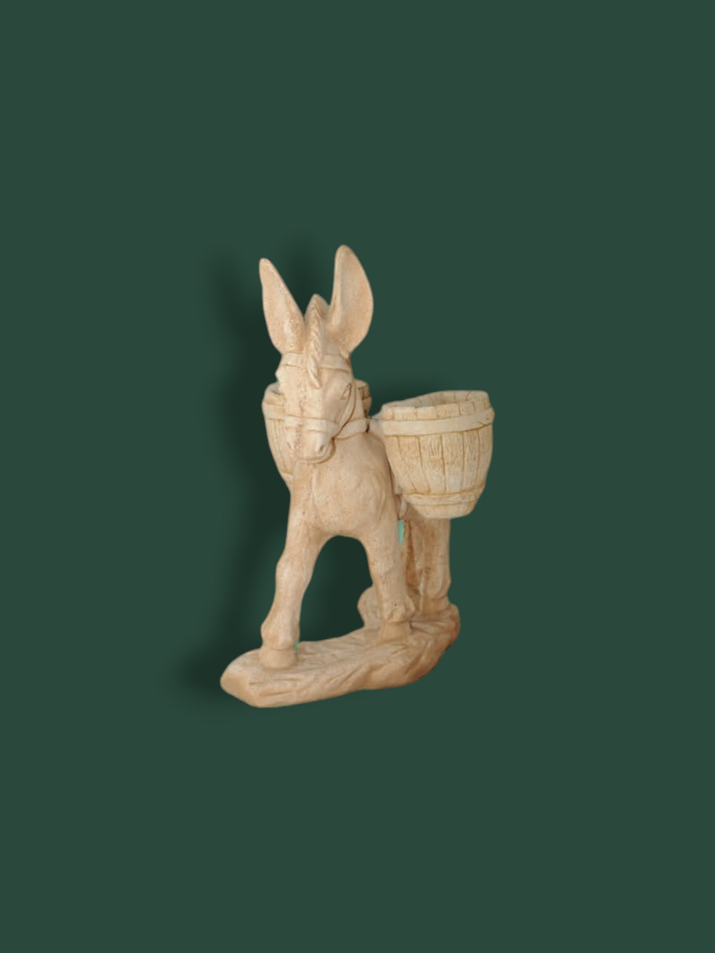 Statua Asino con corbelli in cemento 80 cm