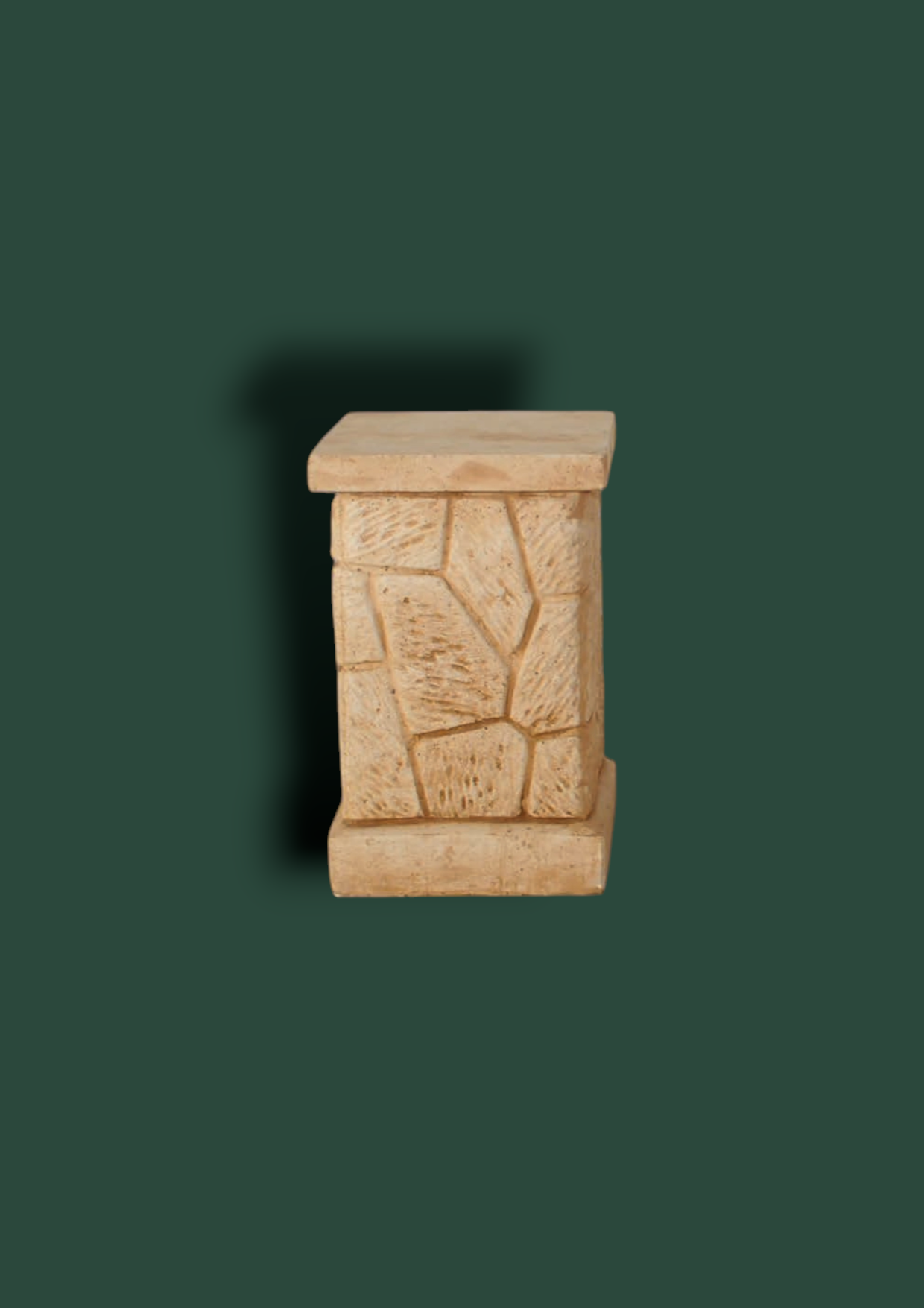 Colonna Capitello finta pietra in cemento da giardino 50cm