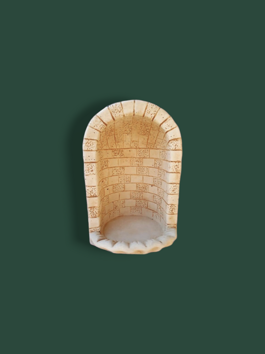 Cupola effetto mattone in cemento – nicchia decorativa da giardino