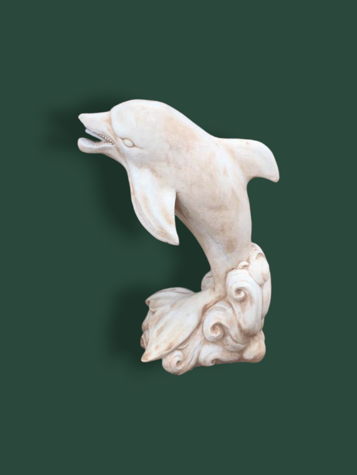 Statua Delfino con getto d'acqua in cemento 130 cm