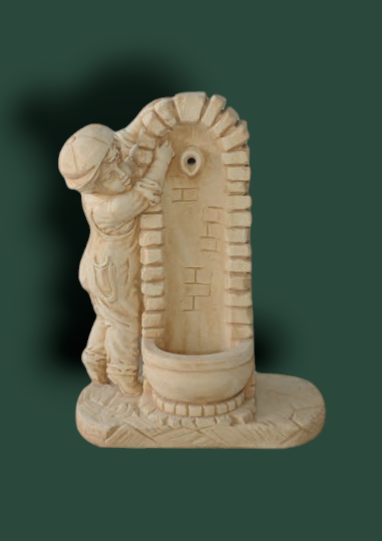 Fontana Bimbo in cemento da giardino 90cm