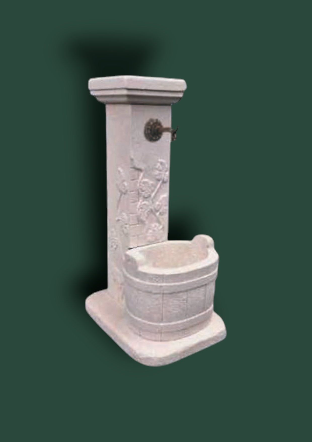 Fontana Botte in cemento da giardino 87cm