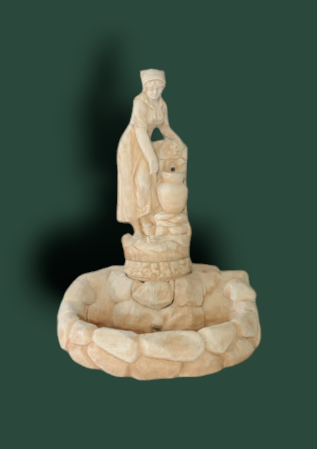 Fontana Fonte di Melissa in cemento da giardino 140cm