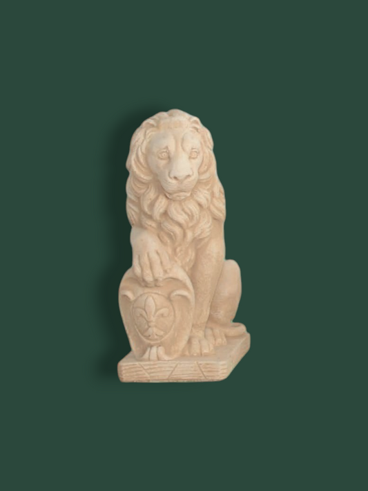 Statua Leone Firenze Sinistro in cemento 56 cm