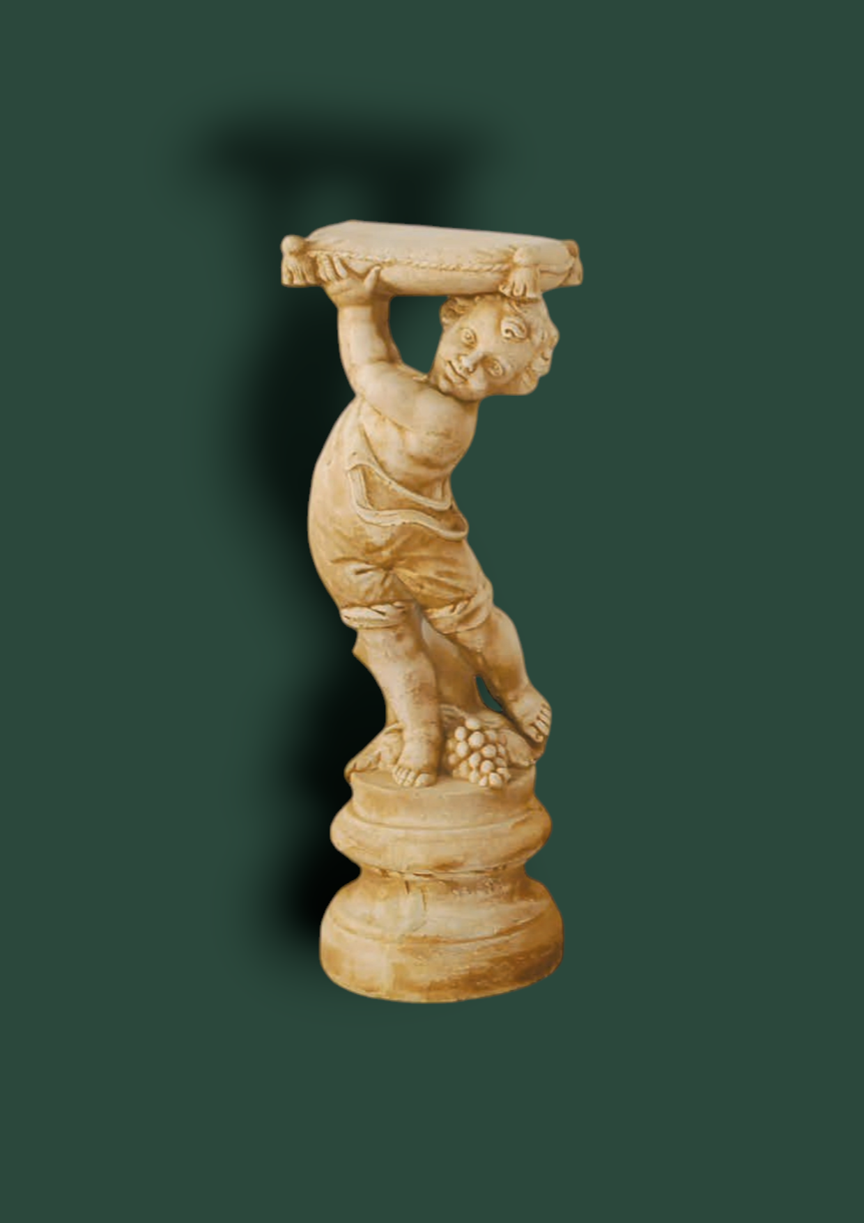 Putto Cuscino in cemento da giardino 83cm