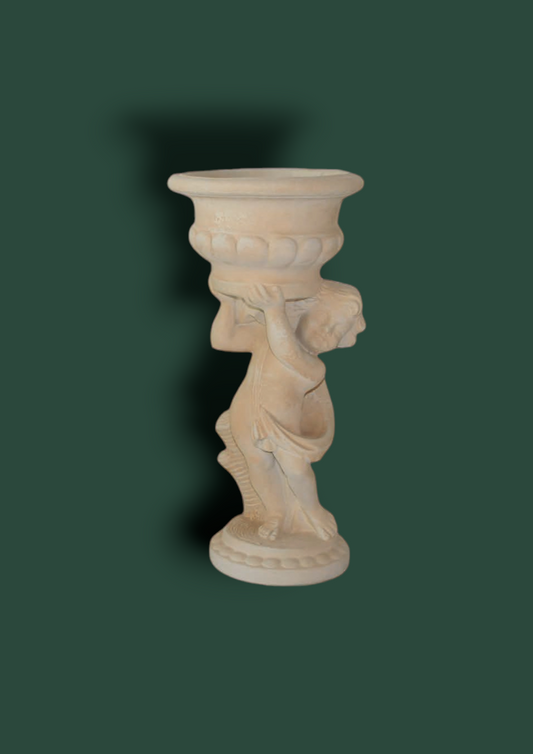 Putto Gemina in cemento da giardino 75cm