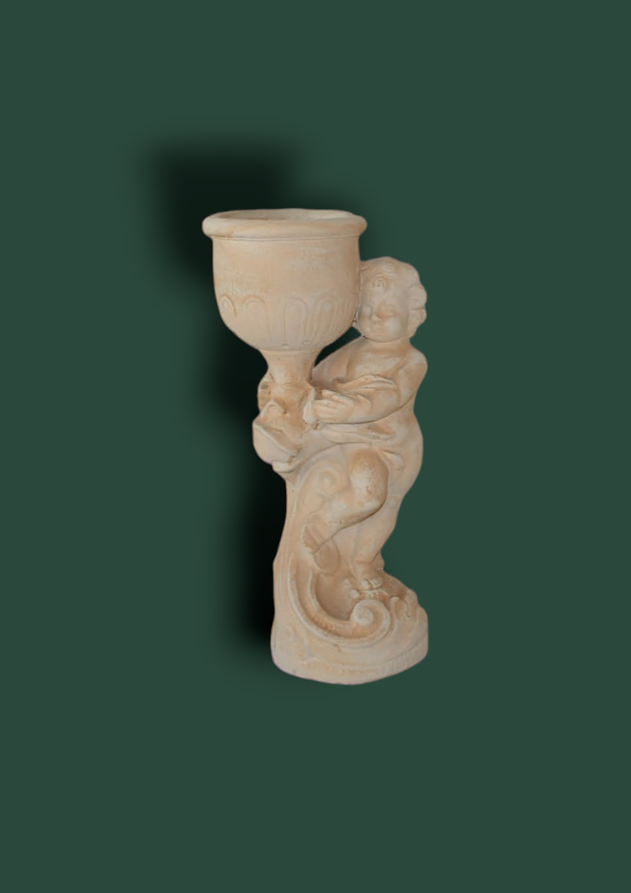 Putto Portafiori in cemento da giardino 75cm
