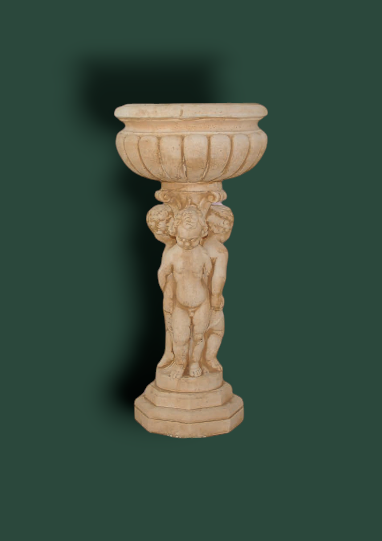 Putto Scafarella in cemento da giardino 80cm