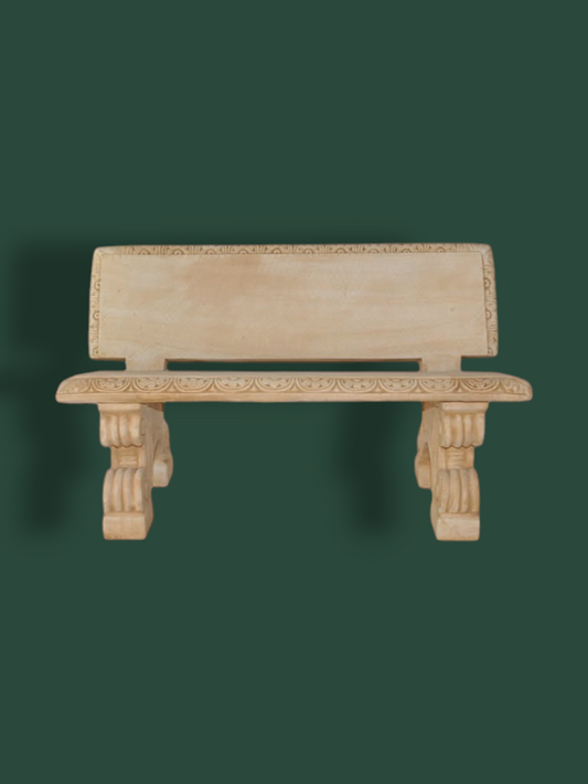 Panchina da giardino in cemento con schienale – arredo esterno