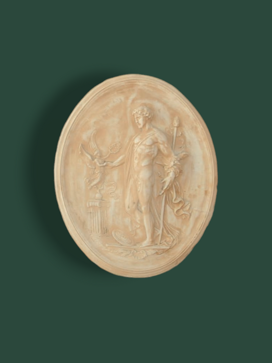 Bassorilievo Adone decorativo in cemento per parete