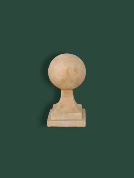 Sfera 2 decorativa in cemento per giardino con base- 45 cm