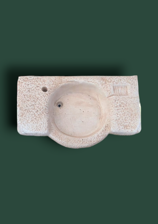 Vasca lavabo Tronco in cemento da giardino