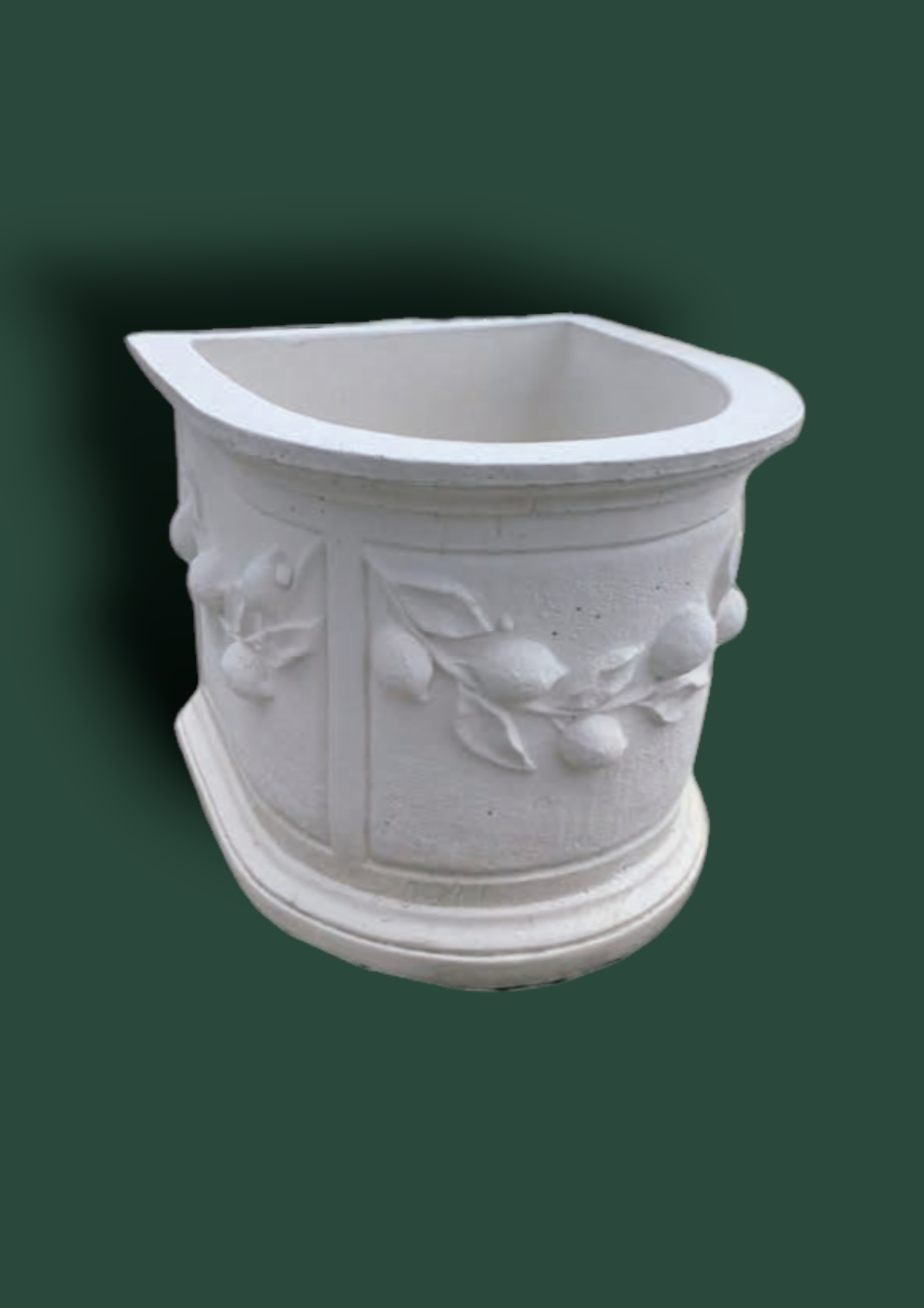 Vaso a parete in cemento da giardino