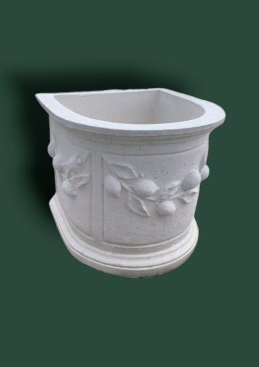 Vaso a parete in cemento da giardino